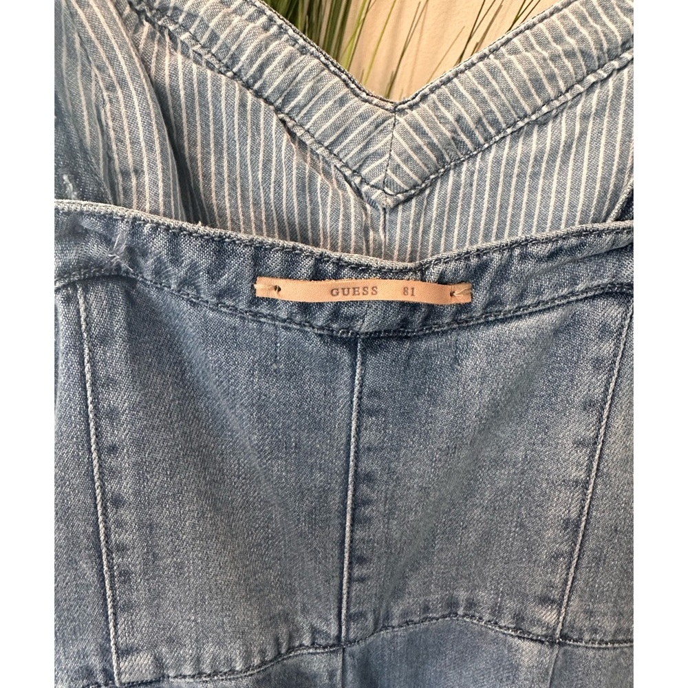 GUESS Culotte Denim Jumpsuit - Size 4 - Picture 11 of 15